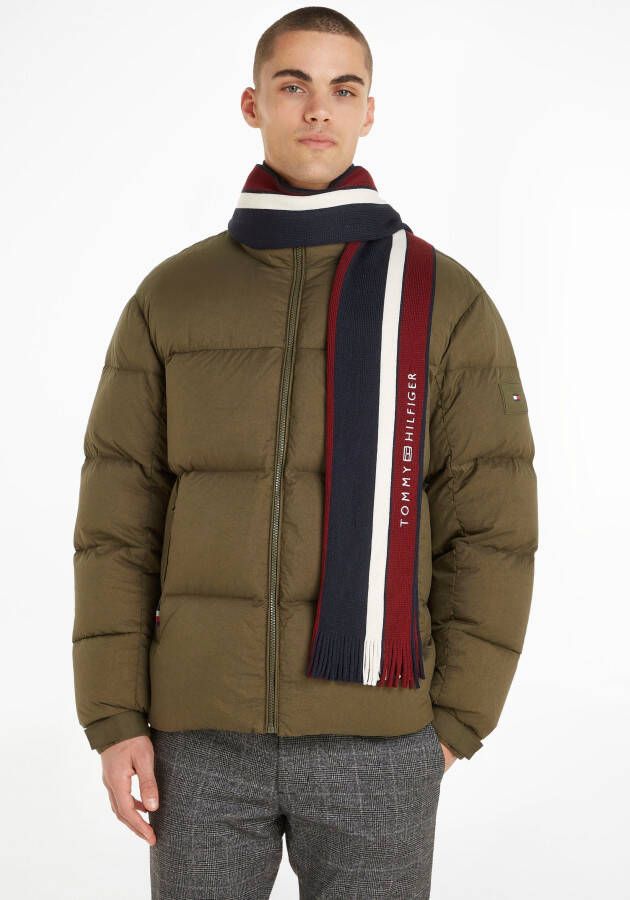 Tommy Hilfiger Sjaal met franjes model 'CORPORATE RASCHELLE'