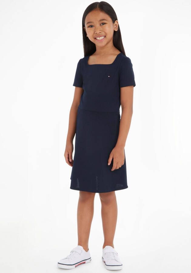 Tommy Hilfiger Skaterjurk PUNTO SKATER DRESS S S met korte mouwen
