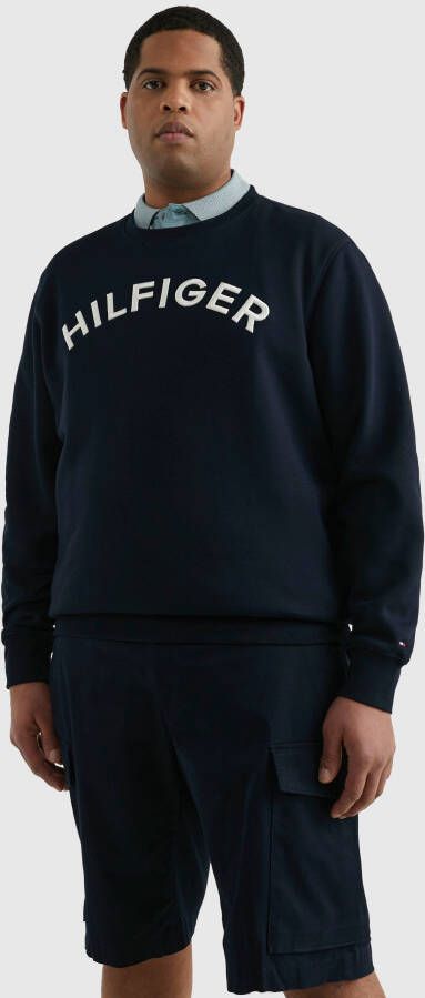 Tommy Hilfiger Big & Tall PLUS SIZE sweatshirt met labelstitching