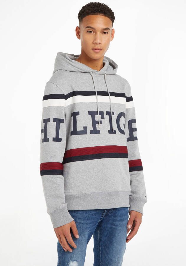 Tommy Hilfiger Oversized Katoenen Sweatshirt met Contrast Inzetstukken Gray Heren