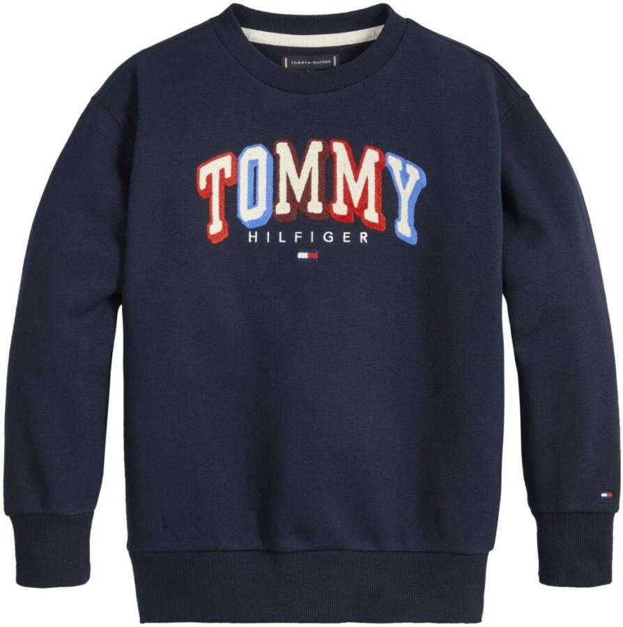 TOMMY HILFIGER Jongens Truien & Vesten Tommy Fun Varsity Sweatshirt Blauw