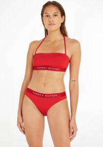 Tommy Hilfiger Swimwear Bandeau-bikinitop Bandeau met elastische band met tommy hilfiger-logo
