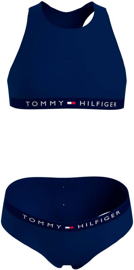 Tommy Hilfiger Swimwear Bustierbikini CROP TOP SET met tommy hilfiger merklabel (set 2 stuks)