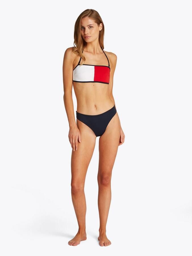 Tommy Hilfiger Swimwear Bandeau-bikinitop Bandeau in color-block-look met logo-opdruk - Foto 6