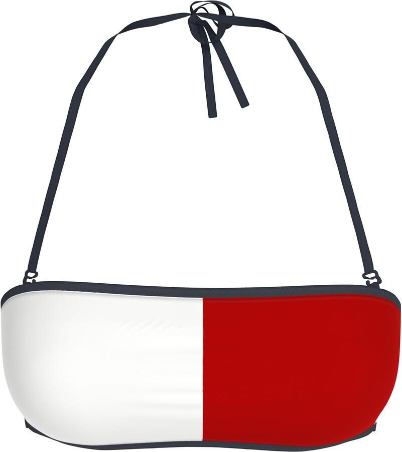 Tommy Hilfiger Swimwear Bandeau-bikinitop Bandeau in color-block-look met logo-opdruk - Foto 2