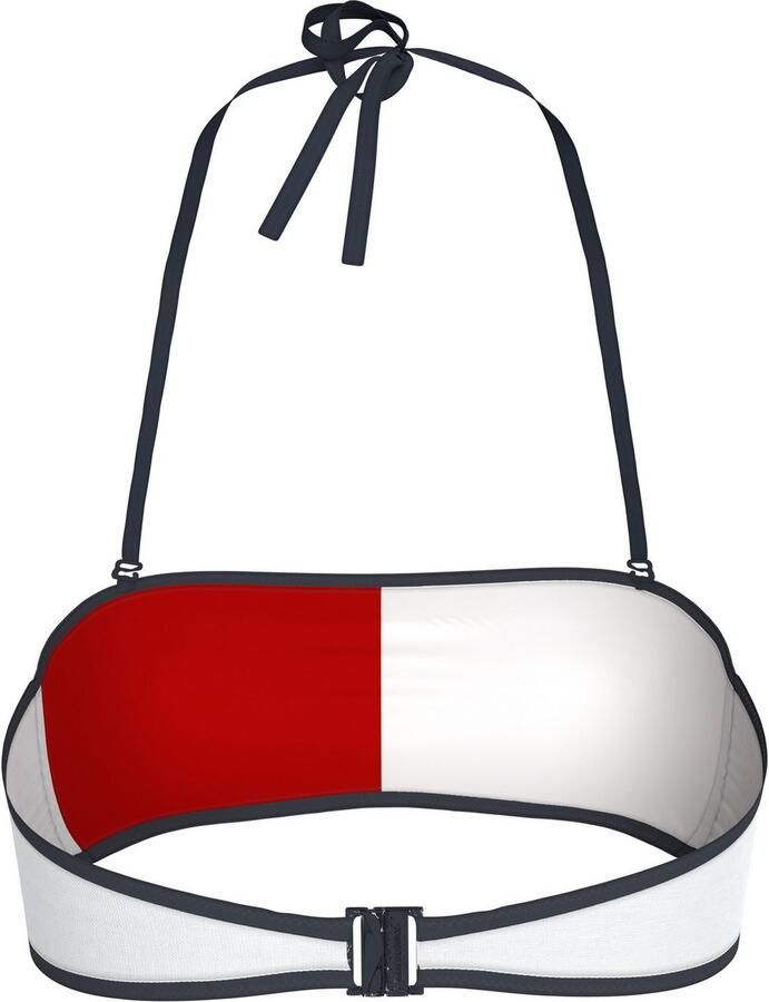 Tommy Hilfiger Swimwear Bandeau-bikinitop Bandeau in color-block-look met logo-opdruk - Foto 4