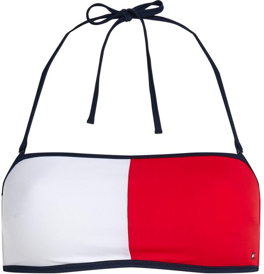 Tommy Hilfiger Swimwear Bandeau-bikinitop Bandeau in color-block-look met logo-opdruk