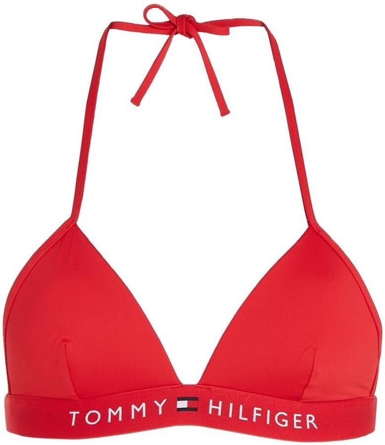 Tommy Hilfiger Swimwear Triangel-bikinitop TH TRIANGLE FIXED FOAM met tommy hilfiger-branding
