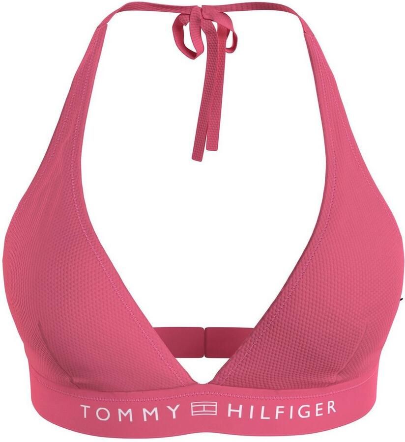 Tommy Hilfiger Swimwear Triangel-bikinitop TRIANGLE FIXED RP met een logo-opschrift