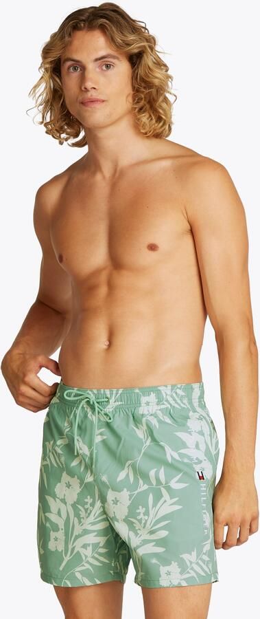 Tommy Hilfiger Swimwear Zwemshort MEDIUM DRAWSTRING PRINT met tropisch motief met logo-borduursel - Foto 12