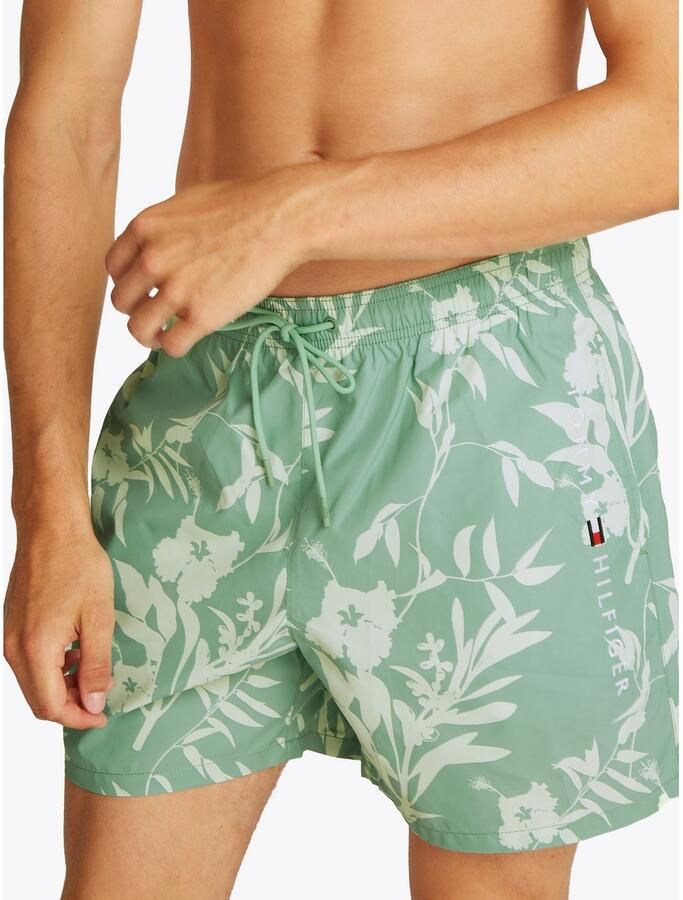 Tommy Hilfiger Swimwear Zwemshort MEDIUM DRAWSTRING PRINT met tropisch motief met logo-borduursel - Foto 4