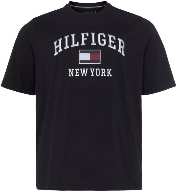 Tommy Hilfiger Big & Tall PLUS SIZE T-shirt met logostitching model 'VARSITY