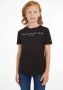 Tommy Hilfiger unisex T-shirt van biologisch katoen zwart Logo 116 - Thumbnail 2