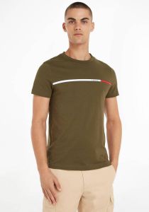 Tommy Hilfiger T-shirt met biologisch katoen army green