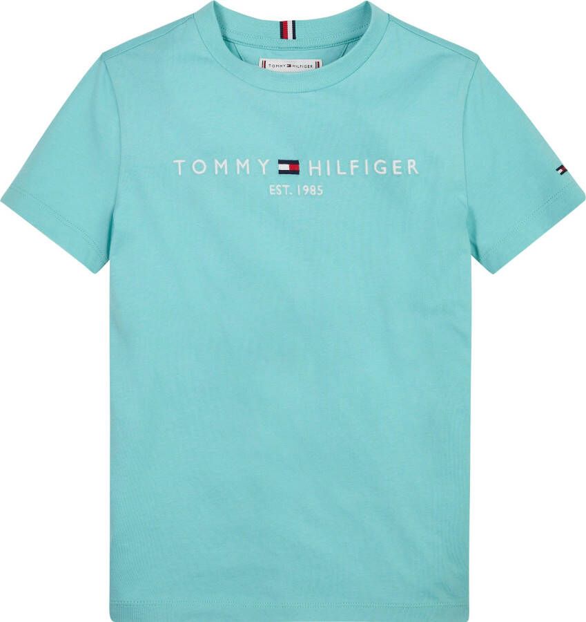Tommy Hilfiger T-shirt van biologisch katoen zeeblauw