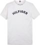 Tommy Hilfiger T-shirt U HILFIGER ARCHED TEE met belettering - Thumbnail 2