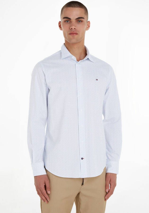 Tommy Hilfiger TAILORED Businessoverhemd CL-W DANDELION PRINT RF SHIRT met tommy hilfiger-merklabel op borsthoogte