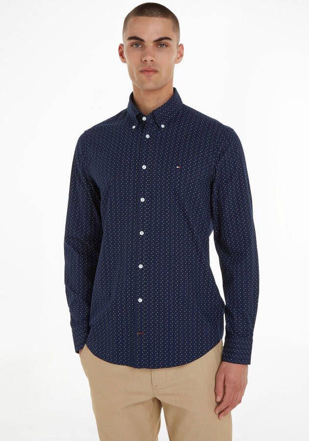 Tommy Hilfiger Tailored Slim fit zakelijk overhemd met all-over motief