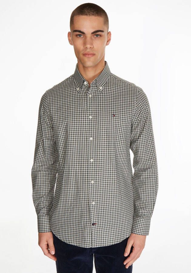 Tommy Hilfiger Tailored Slim fit zakelijk overhemd met vichy-ruit model 'TONAL'