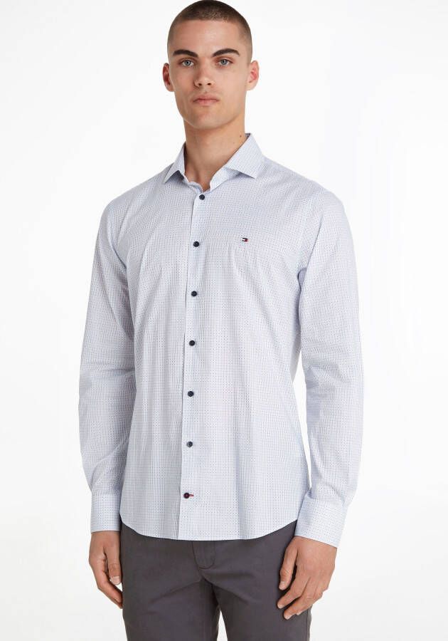 Tommy Hilfiger TAILORED Overhemd met lange mouwen CL-W MICRO GEO PRINT SF SHIRT met geometrisch motief