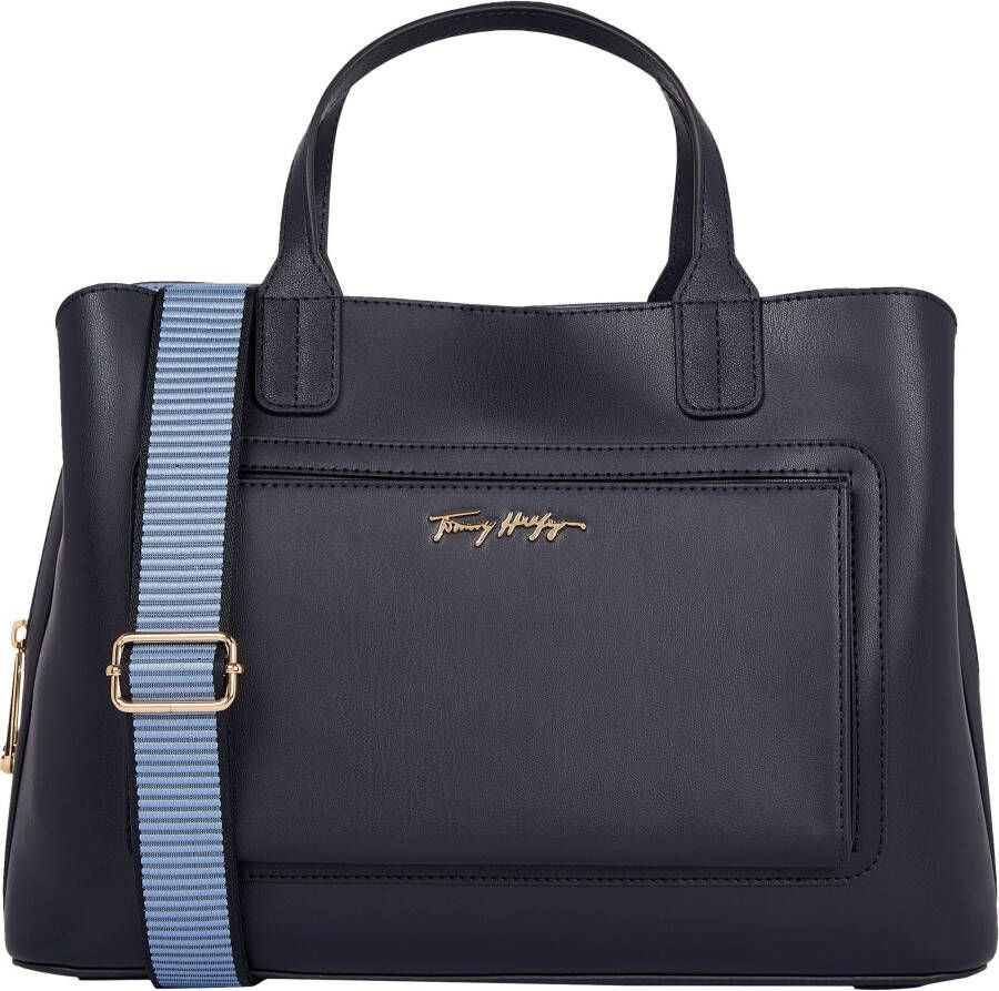 Tommy Hilfiger Tas ICONIC TOMMY SATCHEL met afneembare schouderriem