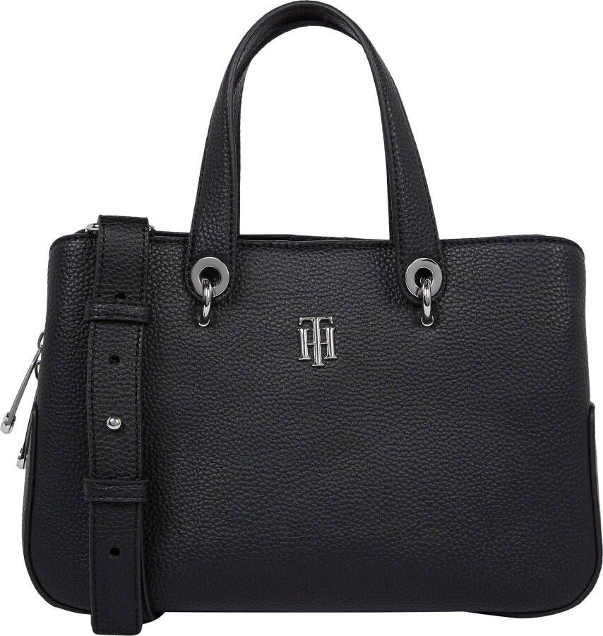 Tommy Hilfiger Tas TH ELEMENT MED SATCHEL met zilverkleurige details