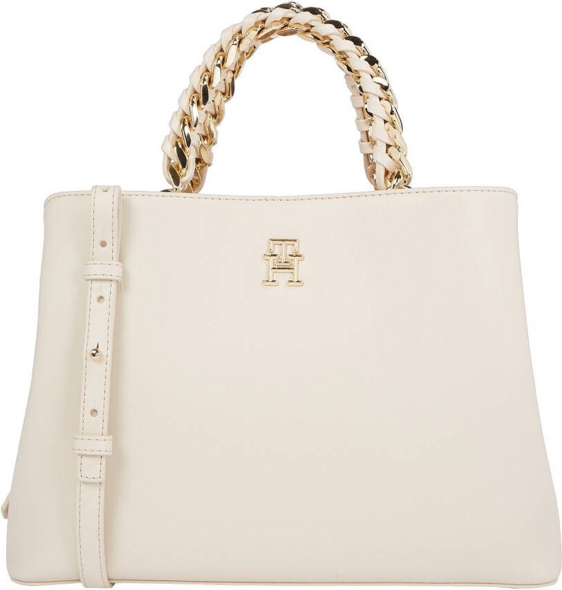 Tommy Hilfiger Vrouwelijke Medium Satchel Aw0Aw14870 Beige Dames