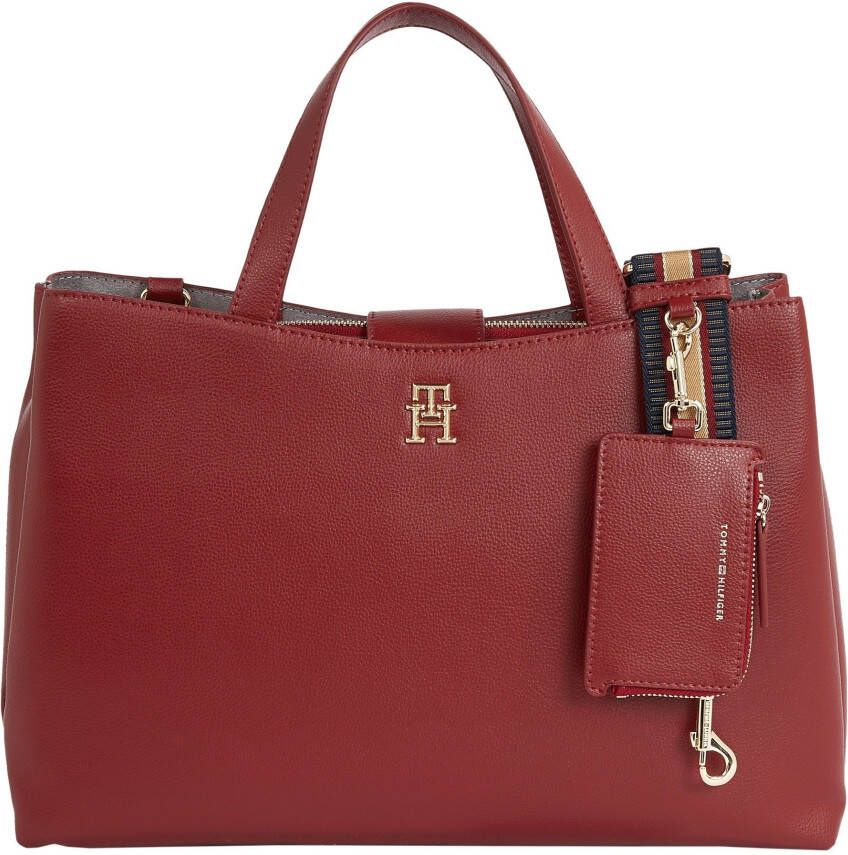 Tommy Hilfiger Handtas met labeldetails model 'Satchel'