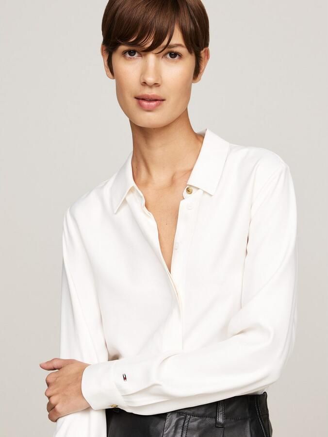 Tommy Hilfiger Blouse met lange mouwen met logovlag - Foto 6