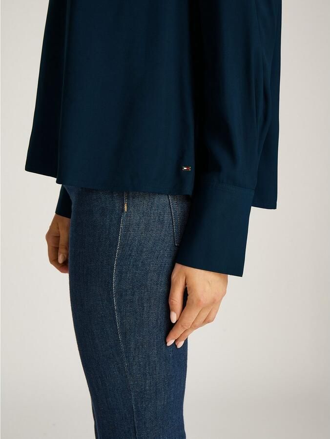 Tommy Hilfiger Blouse met lange mouwen SOFT VIS V NECK LS BLOUSE - Foto 2