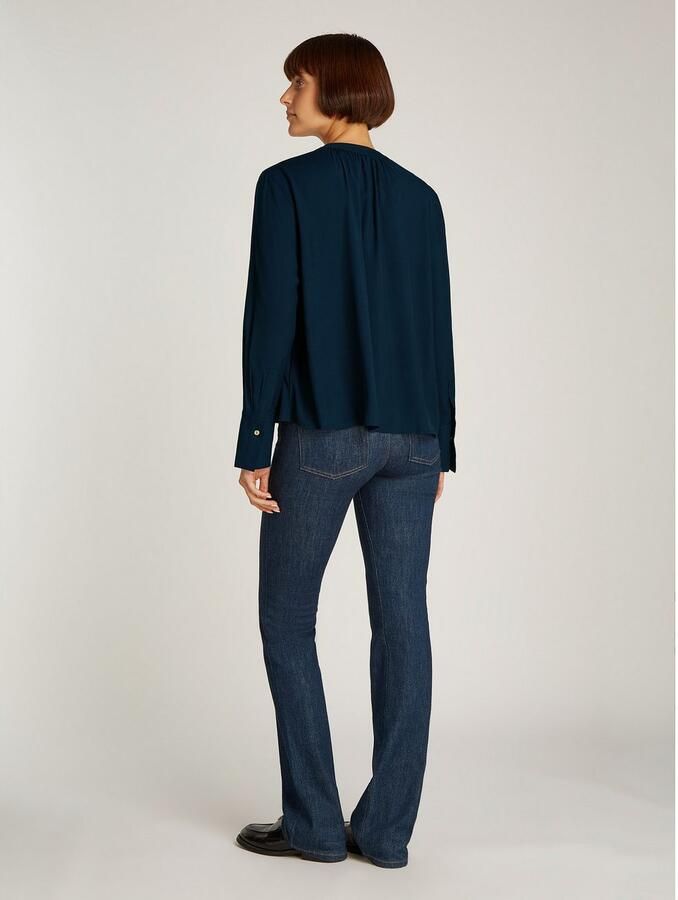Tommy Hilfiger Blouse met lange mouwen SOFT VIS V NECK LS BLOUSE