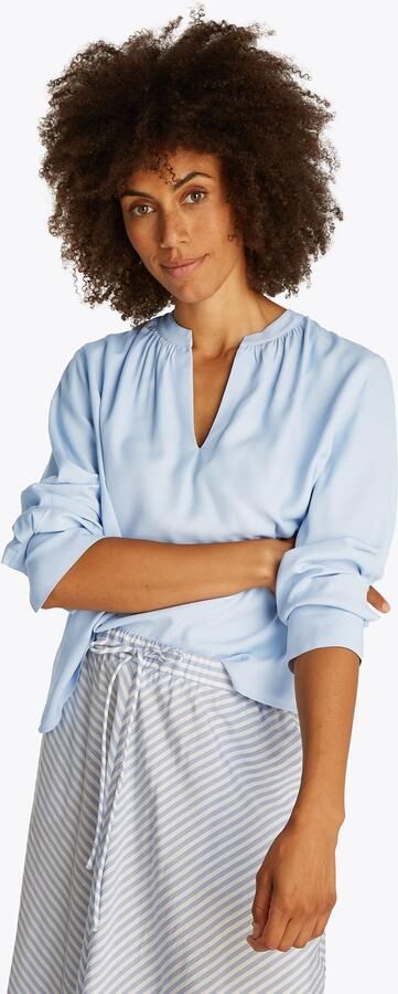 Tommy Hilfiger Blouse met lange mouwen SOFT VIS V NECK LS BLOUSE - Foto 5