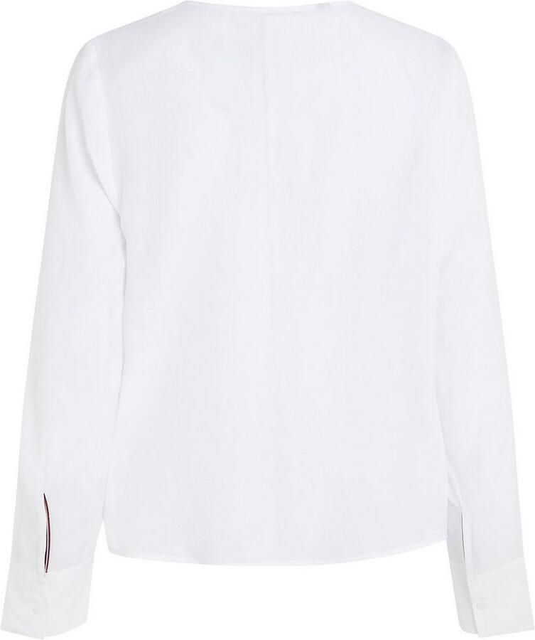 Tommy Hilfiger Blouse met lange mouwen VISCOSE CREPE V-NECK BLOUSE