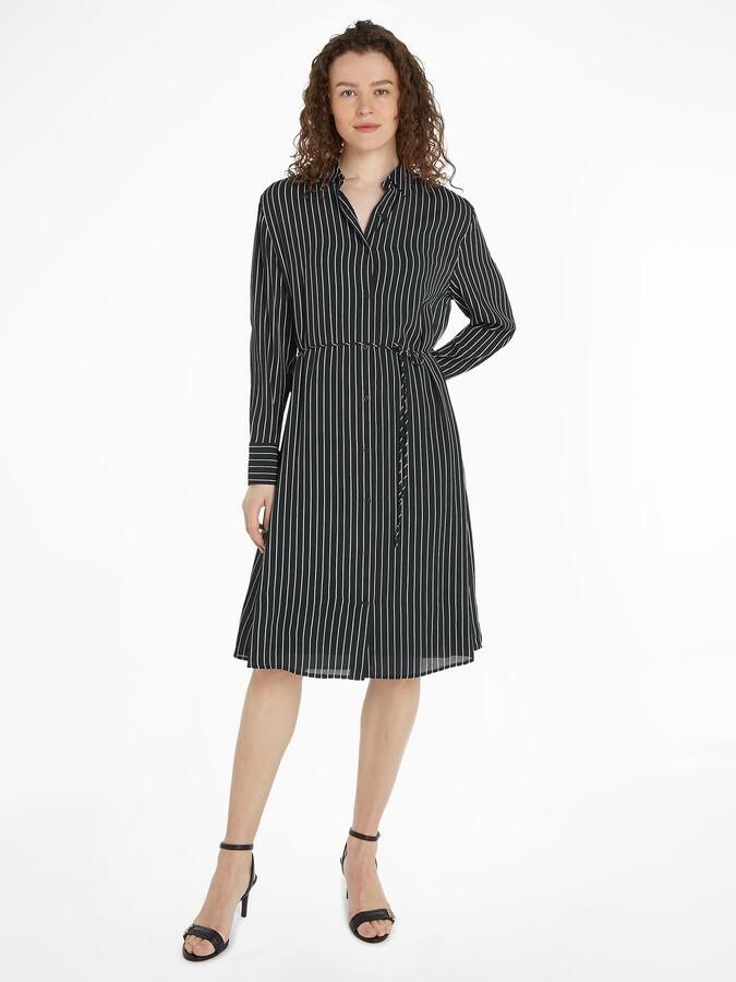Tommy Hilfiger Blousejurk FLUID VISCOSE CREPE KNEE DRESS - Foto 5