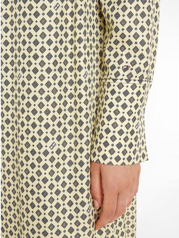 Tommy Hilfiger Blousejurk FOULARD DRAPED MIDI DRESS met merklabel - Foto 2