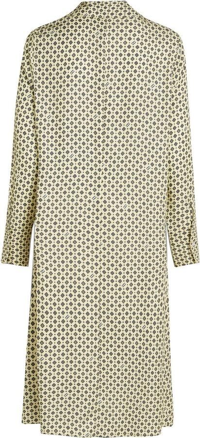 Tommy Hilfiger Blousejurk FOULARD DRAPED MIDI DRESS met merklabel - Foto 5