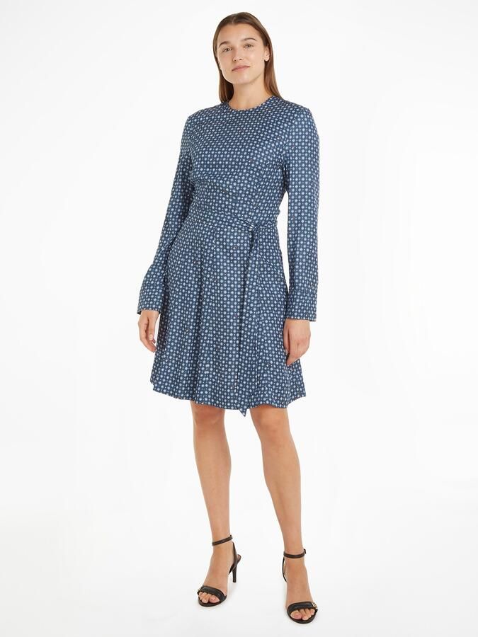 Tommy Hilfiger Blousejurk FOULARD FIT & FLARE KNEE DRESS - Foto 8