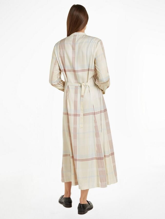 Tommy Hilfiger Blousejurk RWB CHECK FLUID MIDI DRESS (Global Serie TH VROUWEN) - Foto 3