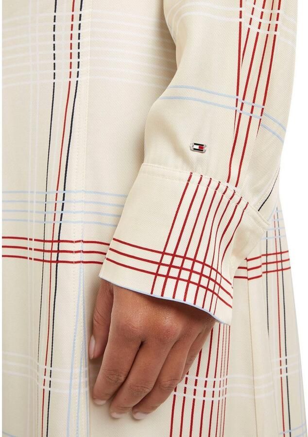 Tommy Hilfiger Blousejurk RWB CHECK FLUID MIDI DRESS (Global Serie TH VROUWEN) - Foto 4