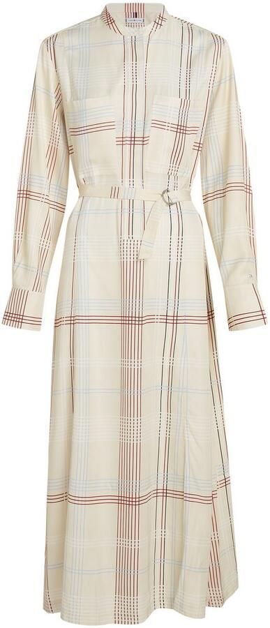 Tommy Hilfiger Blousejurk RWB CHECK FLUID MIDI DRESS (Global Serie TH VROUWEN) - Foto 5