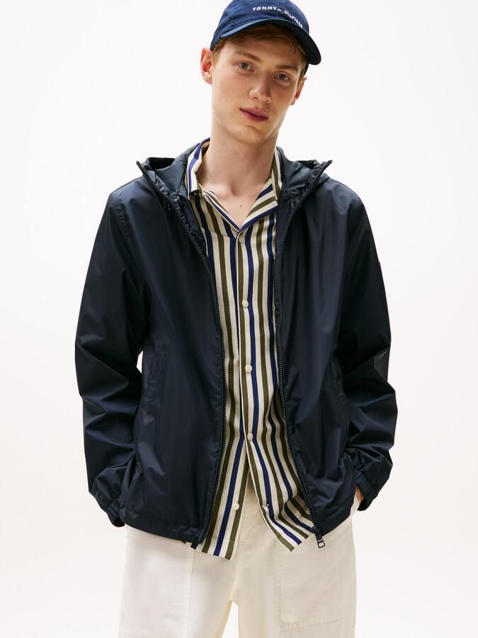 Tommy Hilfiger Blouson RWB HOODED JACKET Vrijetijdsjas overgangsjas elastische chetten waterafstotend - Foto 9