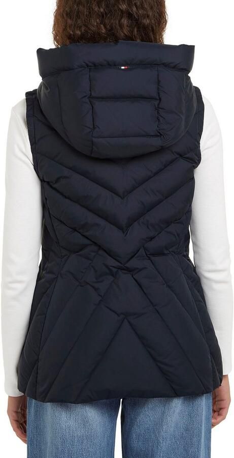 Tommy Hilfiger Bodywarmer CHEVRON MW PADDED VEST met gemiddelde vulling en merklabel - Foto 8