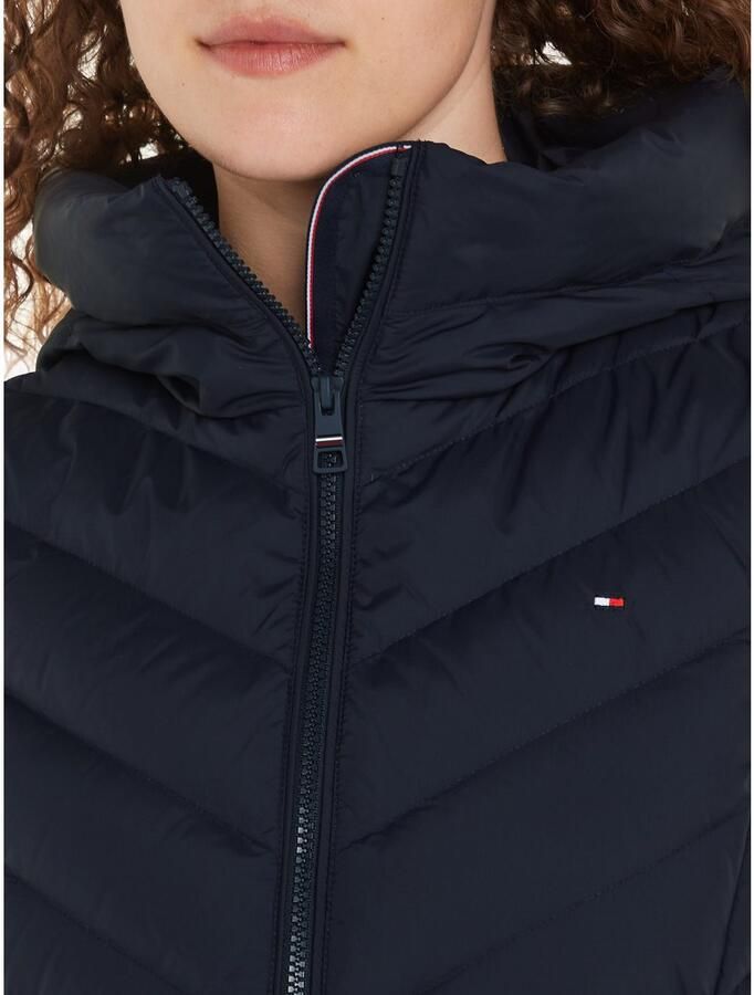 Tommy Hilfiger Bodywarmer CHEVRON MW PADDED VEST met gemiddelde vulling en merklabel - Foto 2
