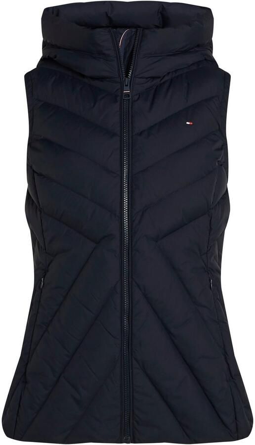 Tommy Hilfiger Bodywarmer CHEVRON MW PADDED VEST met gemiddelde vulling en merklabel - Foto 6