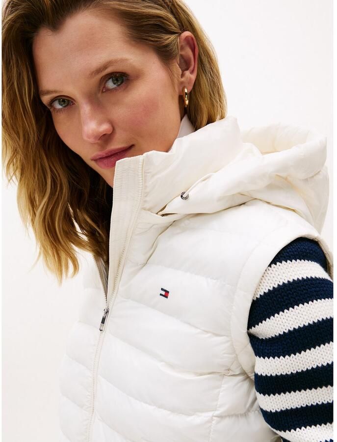 Tommy Hilfiger Bodywarmer LW PADDED SLIM VEST licht glanzende oppervlakte