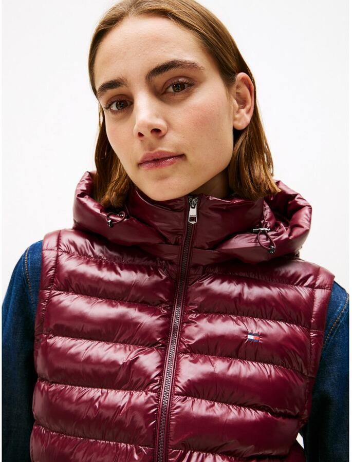 Tommy Hilfiger Bodywarmer LW PADDED SLIM VEST licht glanzende oppervlakte