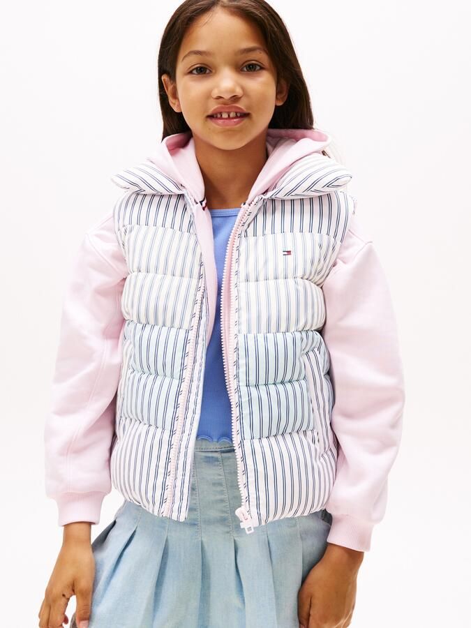 Tommy Hilfiger Bodywarmer MIX STRIPE VEST voor kinderen tot 16 jaar cool streepdesign - Foto 6