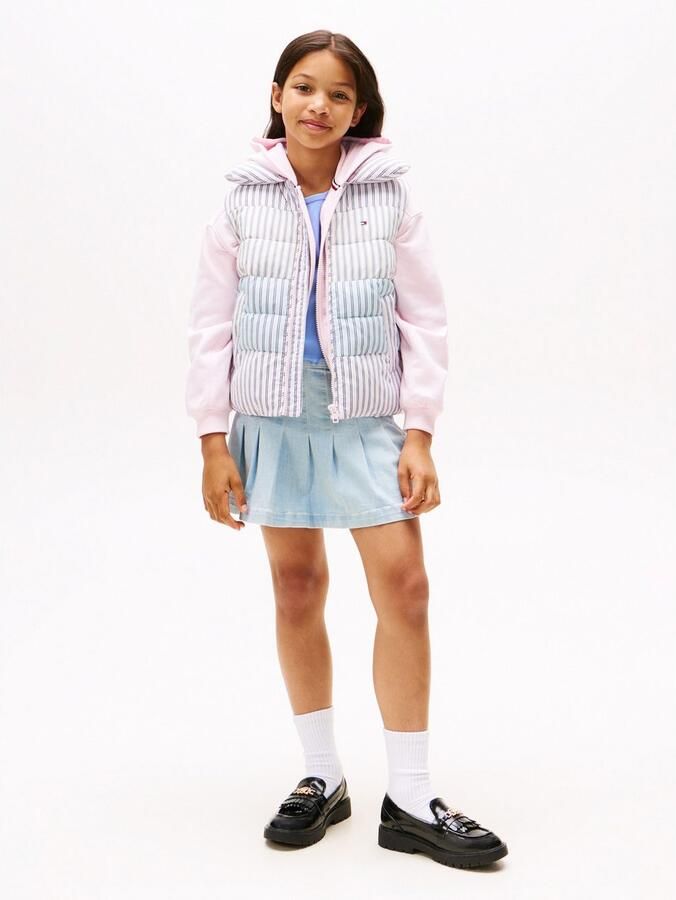Tommy Hilfiger Bodywarmer MIX STRIPE VEST voor kinderen tot 16 jaar cool streepdesign - Foto 4