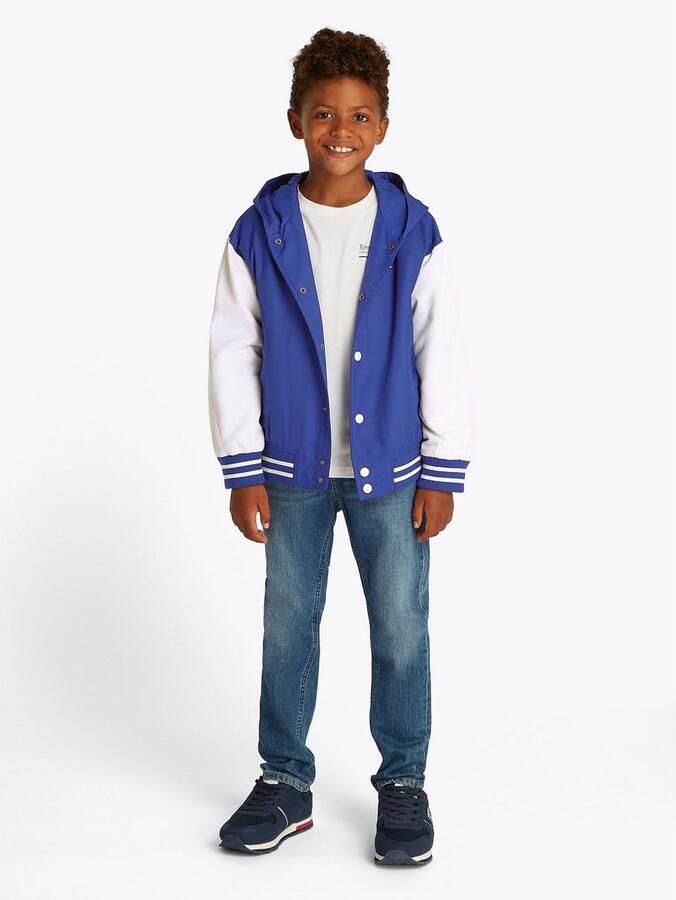 Tommy Hilfiger Bomberjack HOODED GRAPHIC BOMBER met groot logo contrast-strepen - Foto 4