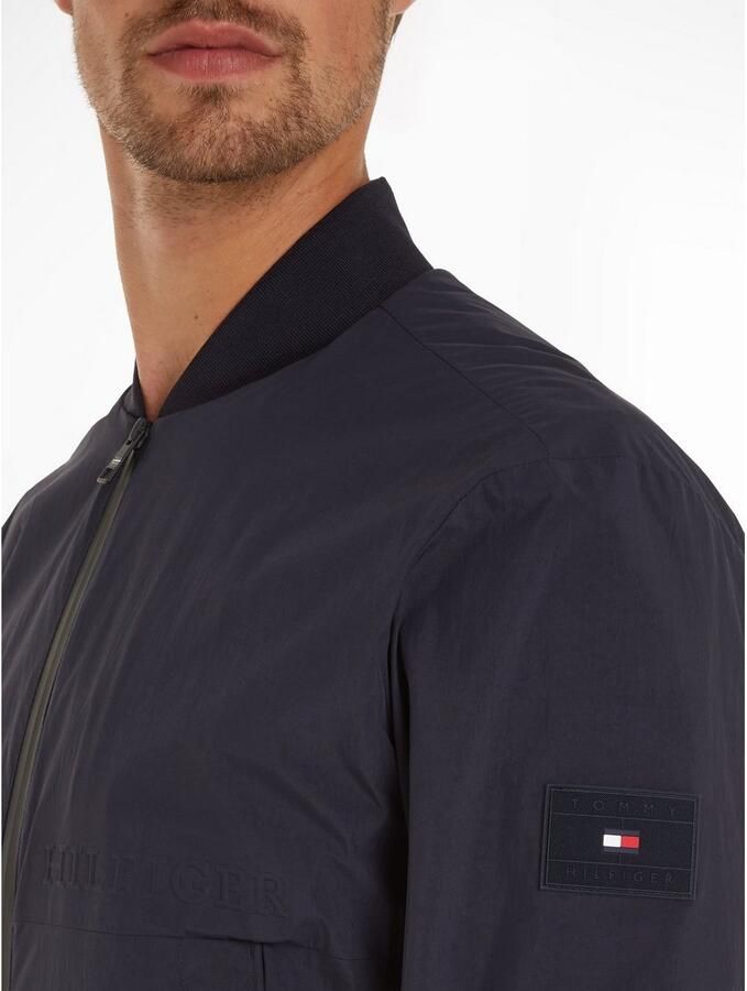 Tommy Hilfiger Blauwe Nylon Polyester Bomberjack Blue Heren